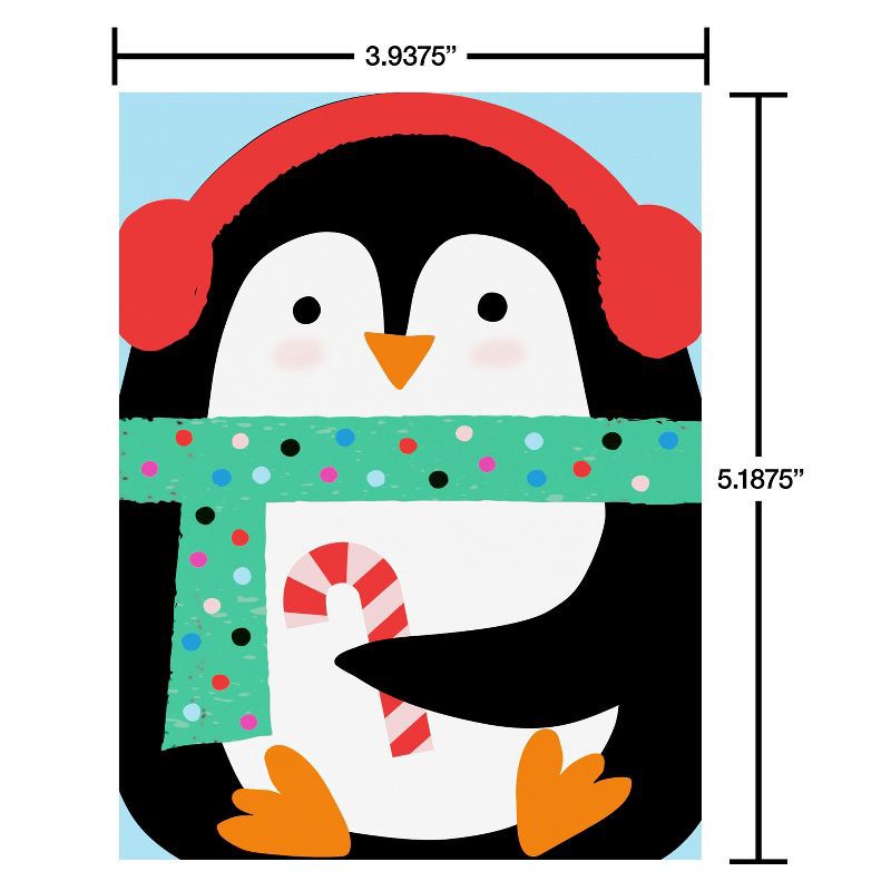 slide 4 of 4, American Greetings 10ct Blank Christmas Cards Boxed with Envelopes Penguin, 10 ct