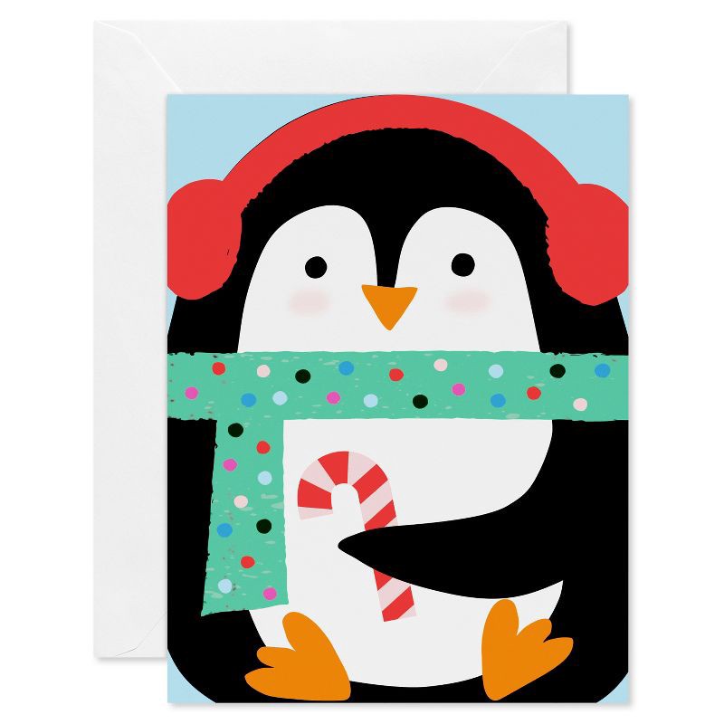 slide 1 of 4, American Greetings 10ct Blank Christmas Cards Boxed with Envelopes Penguin, 10 ct