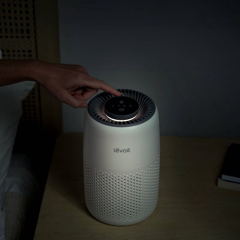 slide 2 of 6, Levoit Core Mini Air Purifier with Night Light Cream White, 1 ct