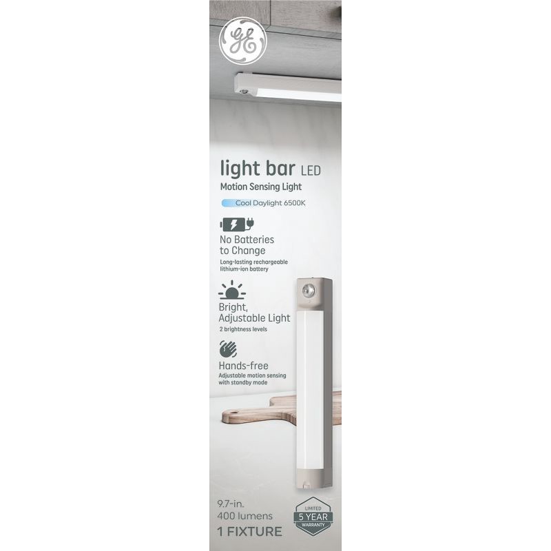 slide 2 of 7, GE Household Lighting GE Under Cab Battery Powered Cool Daylight 9.7 Fixture with Motion Sensor Light Bulb, 1 ct