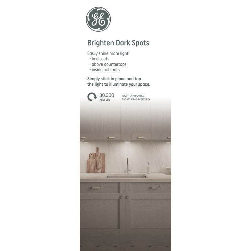 slide 3 of 4, GE Household Lighting GE 3pk Battery Puck Lights, 3 ct