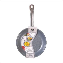 Culinary Edge Diamond Ceramic Fry Pan Red, 9.5 in