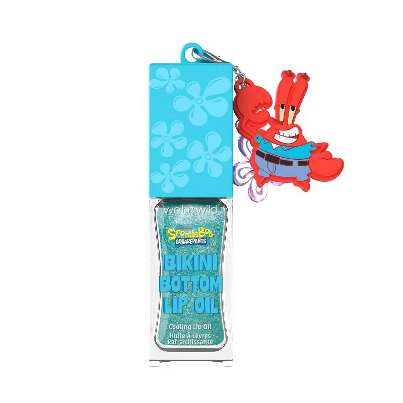 slide 6 of 9, Wet n Wild SpongeBob Cooling Lip Oil with Keychain - Blue - 0.25 fl oz, 0.25 fl oz
