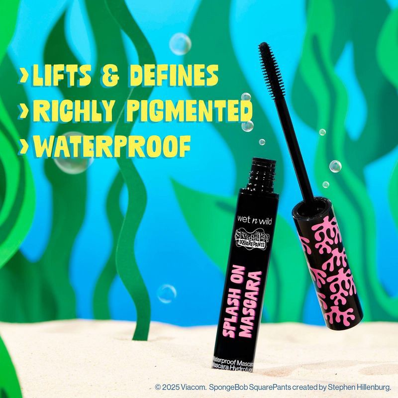 slide 3 of 9, Wet n Wild SpongeBob Waterproof Mascara - Black - 0.21 fl oz, 0.21 fl oz