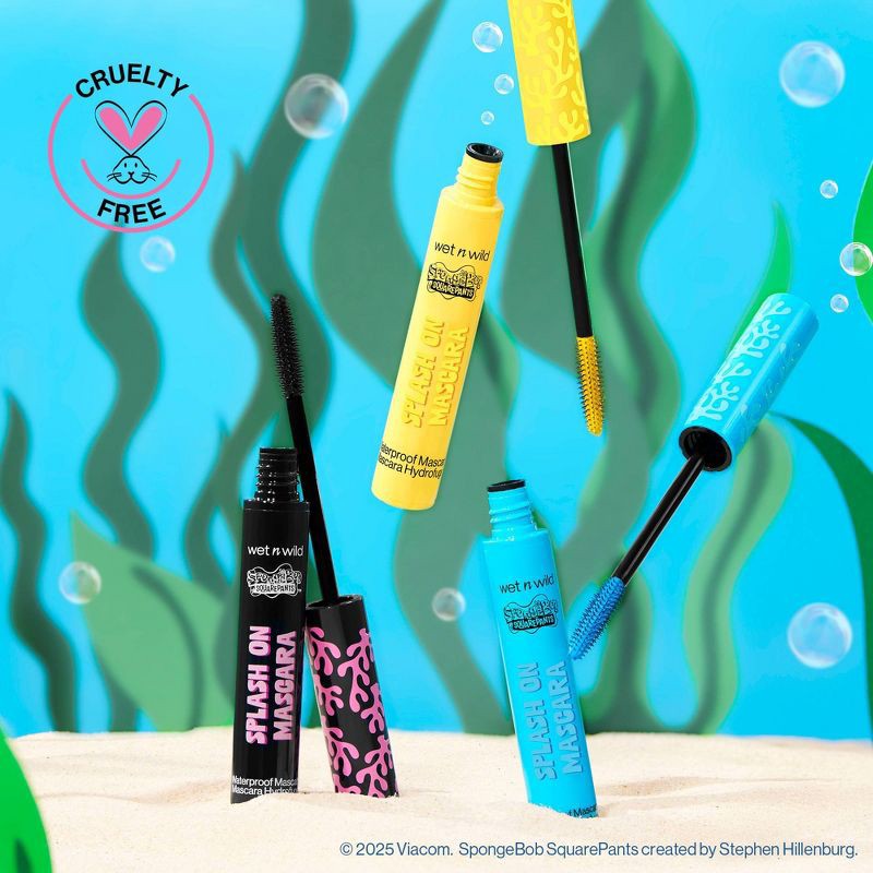 slide 5 of 9, Wet n Wild SpongeBob Waterproof Mascara - Black - 0.21 fl oz, 0.21 fl oz