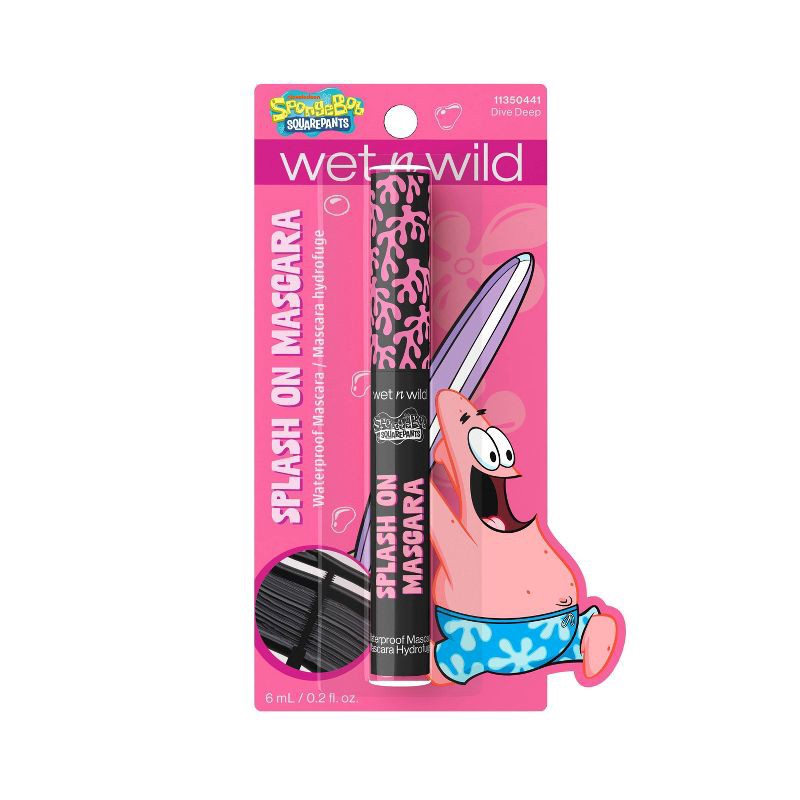 slide 8 of 9, Wet n Wild SpongeBob Waterproof Mascara - Black - 0.21 fl oz, 0.21 fl oz