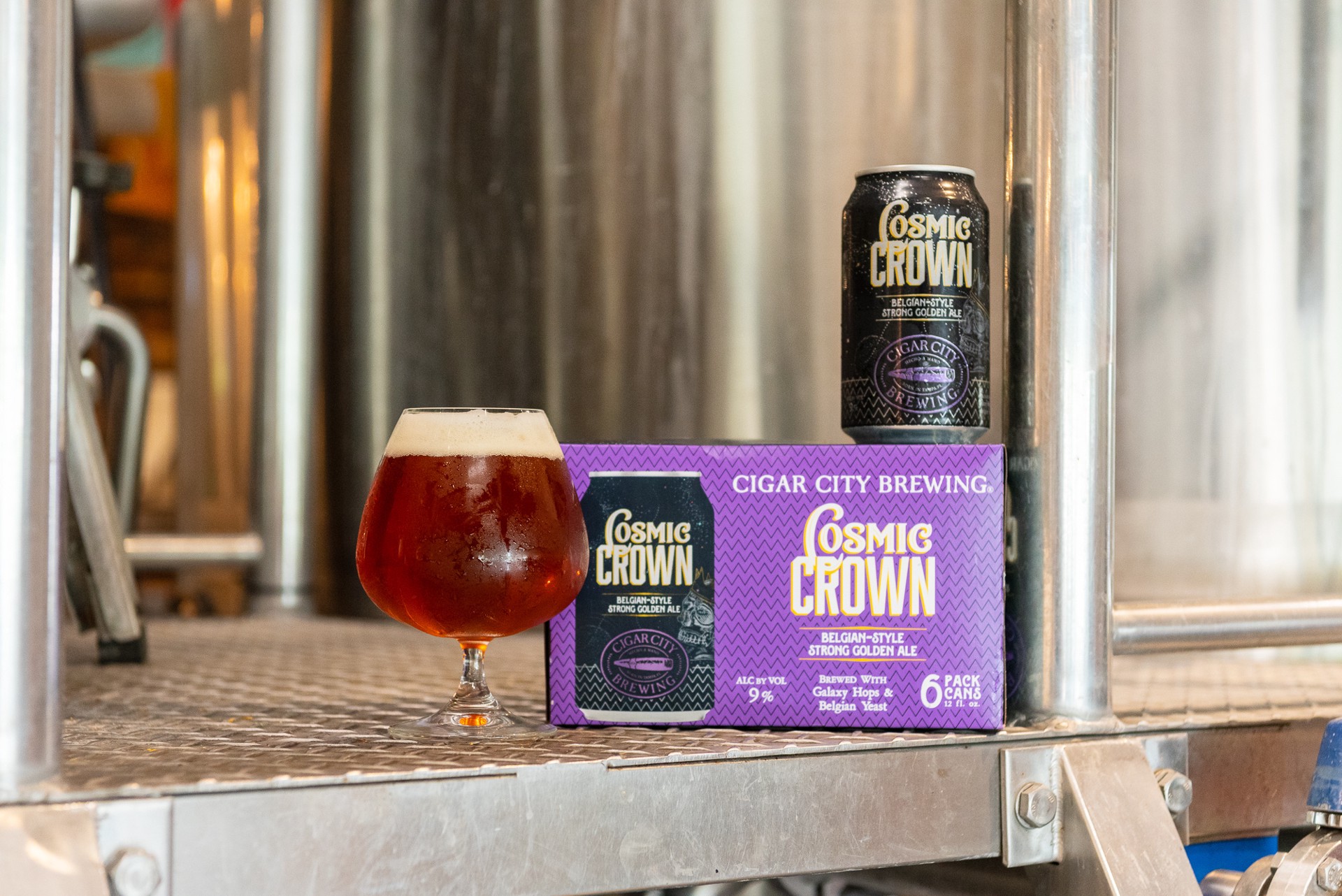 slide 5 of 5, Cigar City Brewing Cosmic Crown Belgian-Style Strong Golden Ale Beer 6 - 12 fl oz Cans, 6 ct