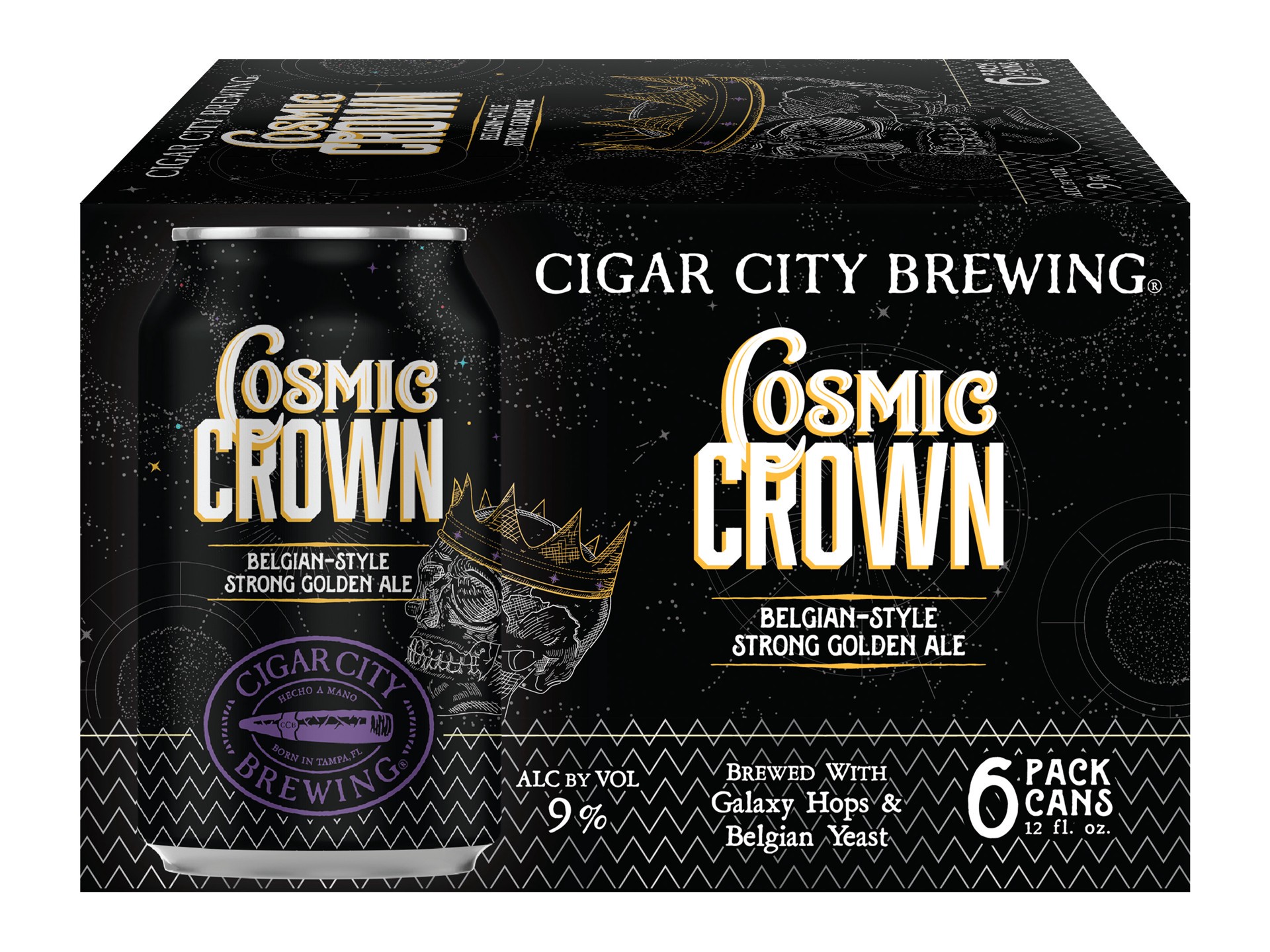 slide 2 of 5, Cigar City Brewing Cosmic Crown Belgian-Style Strong Golden Ale Beer 6 - 12 fl oz Cans, 6 ct