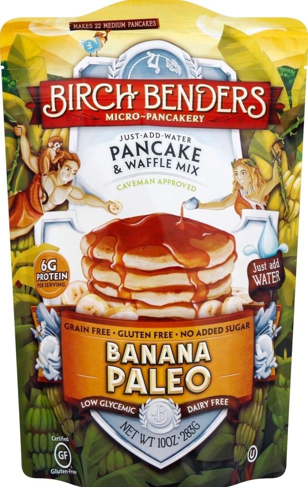 slide 1 of 1, Birch Benders Banana Paleo Pancake & Waffle Mix, 10 oz