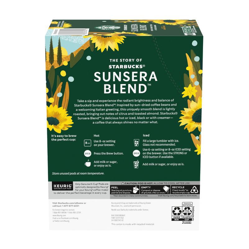 slide 8 of 8, Starbucks Sunsera Blend Blonde Roast Keurig K-Cup Coffee Pods - 22ct, 22 ct