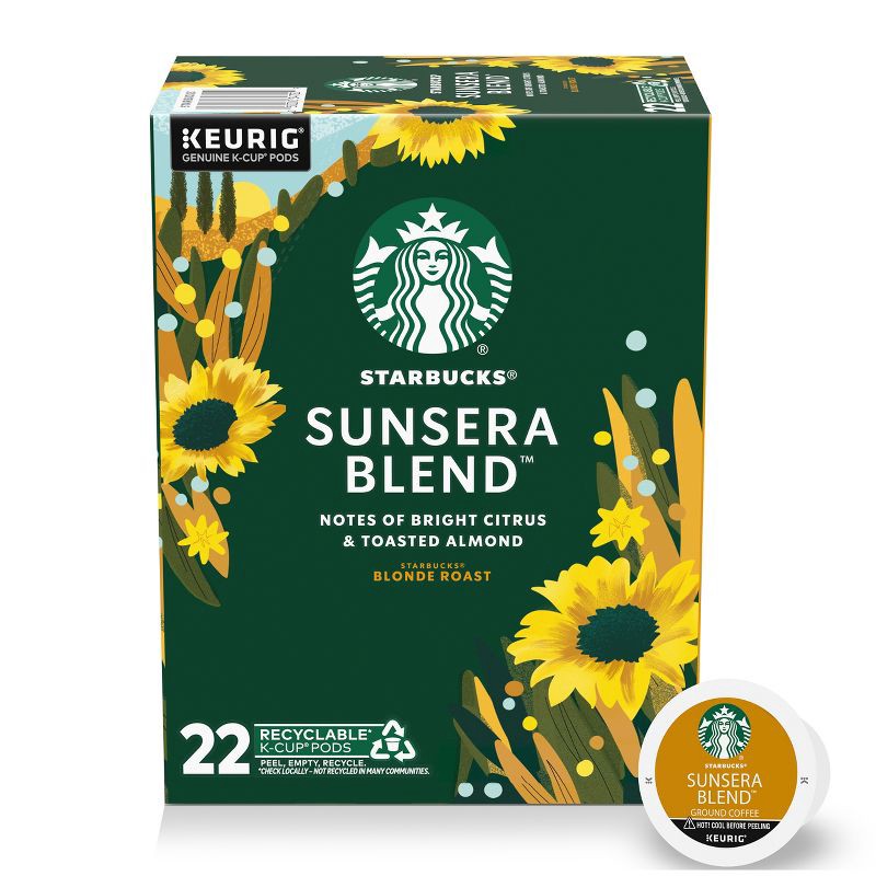 slide 1 of 8, Starbucks Sunsera Blend Blonde Roast Keurig K-Cup Coffee Pods - 22ct, 22 ct