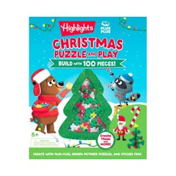 Penguin Publishing Christmas Fun: Build, Puzzle, Play with 100 Pieces! - (Highlights & Plus-Plus Activity Kits) (Hardcover)