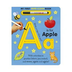 A is for Apple Wipe-Clean - by Tiger Tales (Board Book)