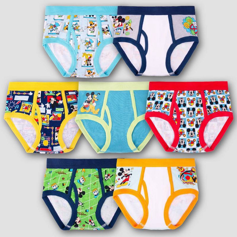 slide 1 of 5, Toddler Boys' 7pk Mickey Mouse Briefs - 2T-3T, 7 ct