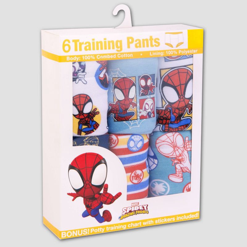 slide 2 of 4, Toddler 6pk Spider-Man Potty Training Underwear - 3T, 6 ct