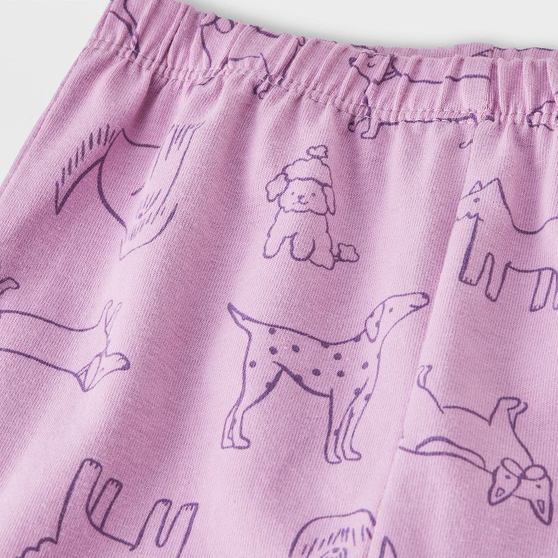 slide 4 of 4, Baby Girls' Dog 3pc Top & Bottom Set - Cat & Jack™ Purple 18M, 3 ct