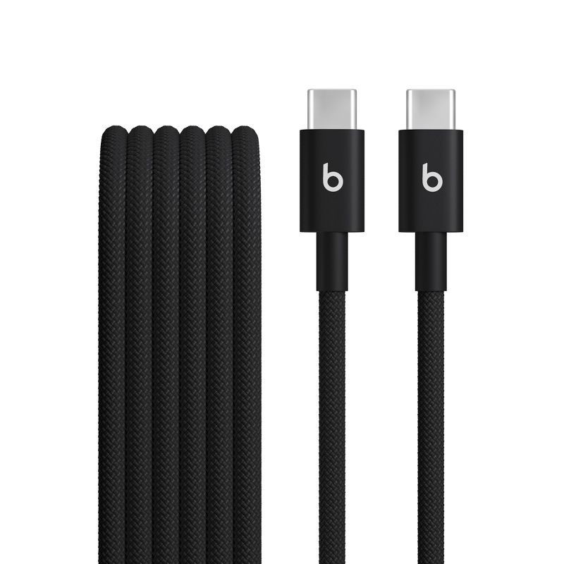 slide 1 of 11, Beats USB-C to USB-C Woven Cable (1.5 m) - Bolt Black, 1 ct