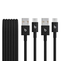 Beats USB-A to USB-C Woven Cables (1.5 m) - Bolt Black (2pk)