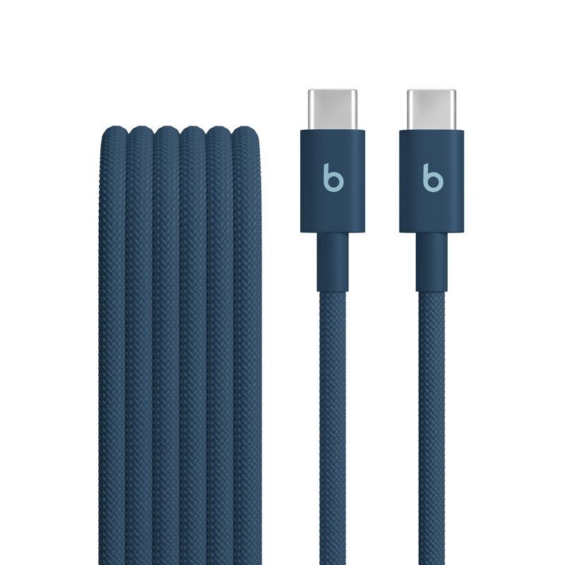 slide 1 of 10, Beats USB-C to USB-C Woven Cable (1.5 m) - Nitro Navy, 1 ct