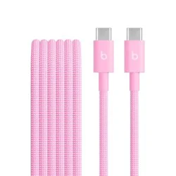 Beats USB-C to USB-C Woven Cable (1.5m/5ft) - Power Pink