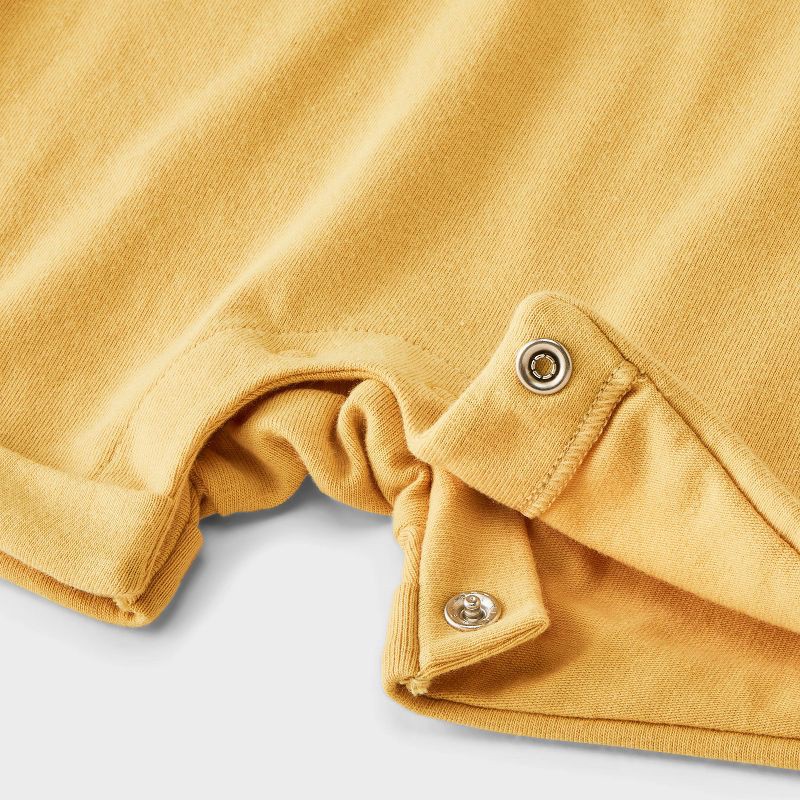 slide 3 of 4, Baby These Rolls Are Homemade Short Sleeve Romper - Cat & Jack™ Yellow 0-3M, 1 ct