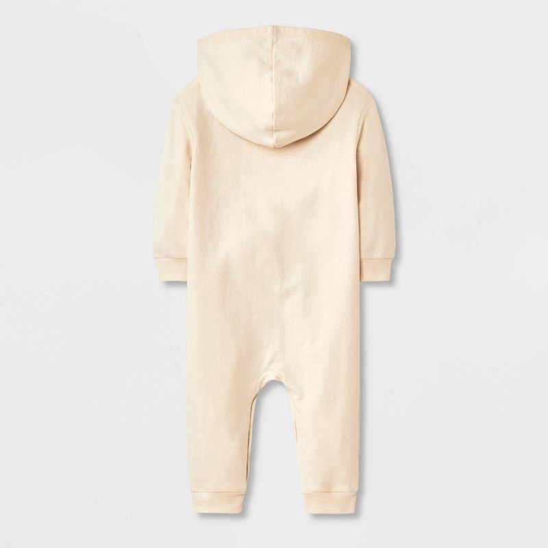 slide 4 of 4, Baby Sweet Potato Hooded Romper - Cat & Jack™ Cream Newborn, 1 ct