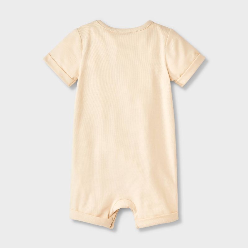 slide 4 of 4, Baby Sweet Potato Short Sleeve Romper - Cat & Jack™ Cream 3-6M, 1 ct