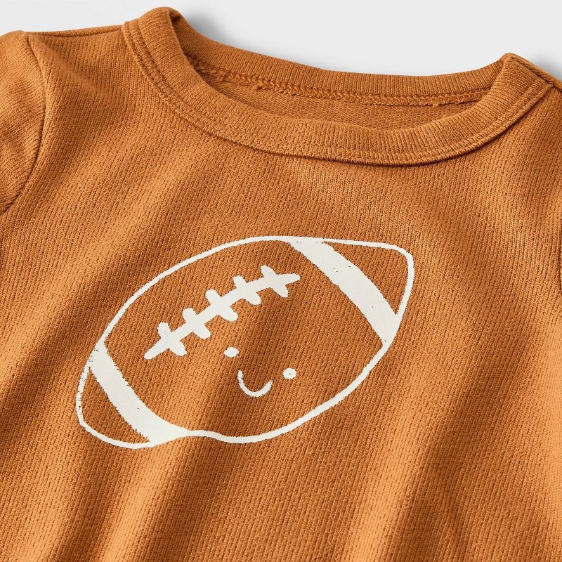 slide 4 of 4, Baby 2pc Tiny Tailgator T-Shirt and Bloomer Set - Cat & Jack™ Brown 0-3M, 2 ct