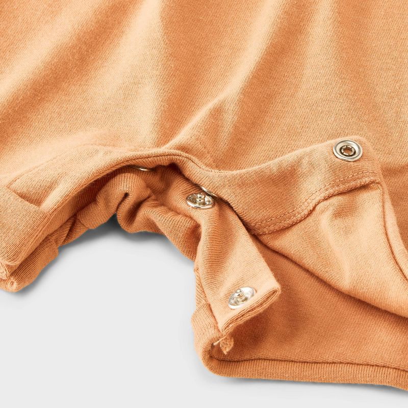 slide 4 of 4, Baby Pumpkin Spice & Everything Nice Short Sleeve Romper - Cat & Jack™ Brown 3-6M, 1 ct