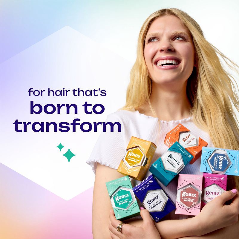 slide 9 of 10, gemz Restore Shampoo, Perfect Air Dry, Color Safe - 5ct/0.3oz, 5 ct; 0.3 oz