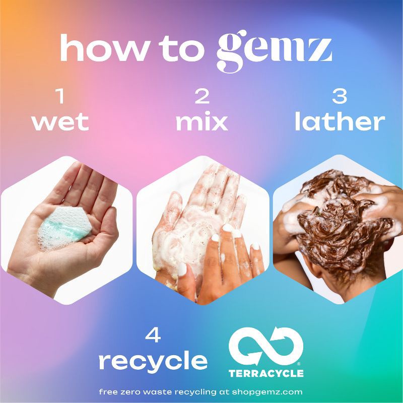 slide 4 of 10, gemz Curly Days Shampoo, Curly Hair and Color Safe - 5ct/0.3oz, 5 ct; 0.3 oz