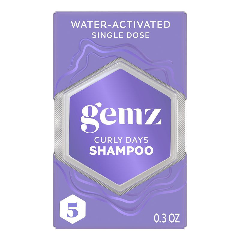slide 1 of 10, gemz Curly Days Shampoo, Curly Hair and Color Safe - 5ct/0.3oz, 5 ct; 0.3 oz