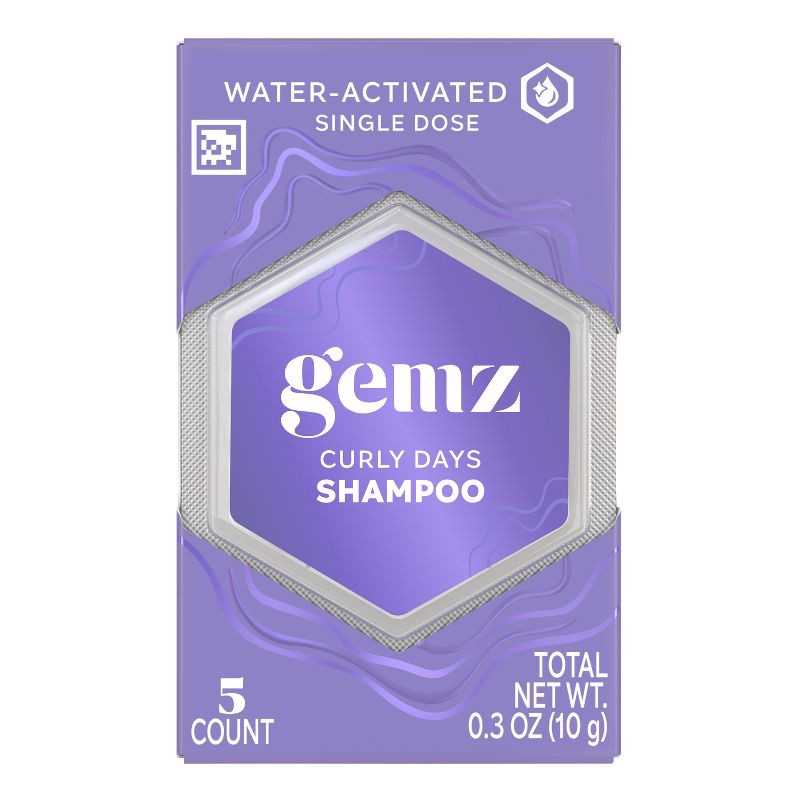 slide 10 of 10, gemz Curly Days Shampoo, Curly Hair and Color Safe - 5ct/0.3oz, 5 ct; 0.3 oz