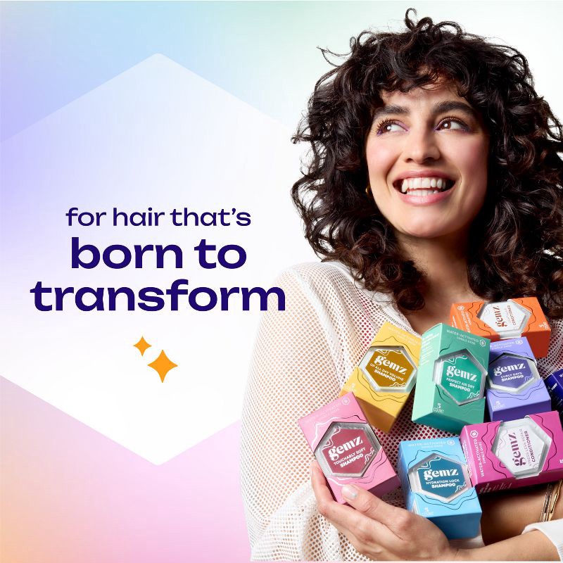 slide 9 of 10, gemz Volumizing Shampoo, Up All Day, Color Safe - 5ct/0.3oz, 5 ct; 0.3 oz