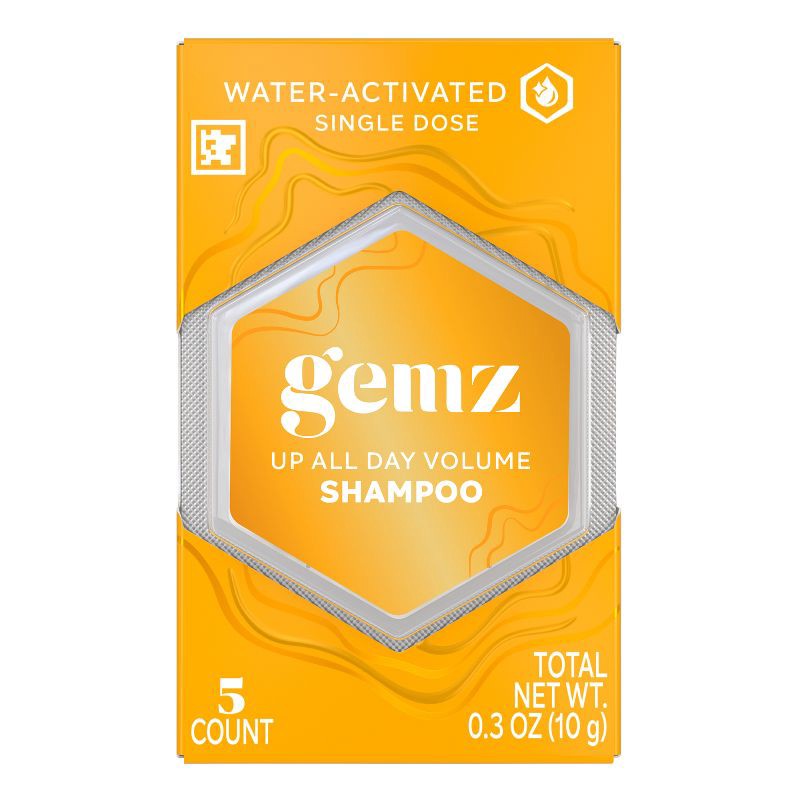 slide 10 of 10, gemz Volumizing Shampoo, Up All Day, Color Safe - 5ct/0.3oz, 5 ct; 0.3 oz