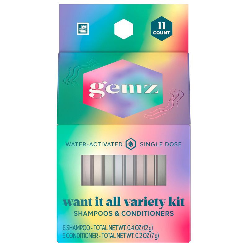 gemz Shampoo and Conditioner Want it All Variety Kit, Color Safe