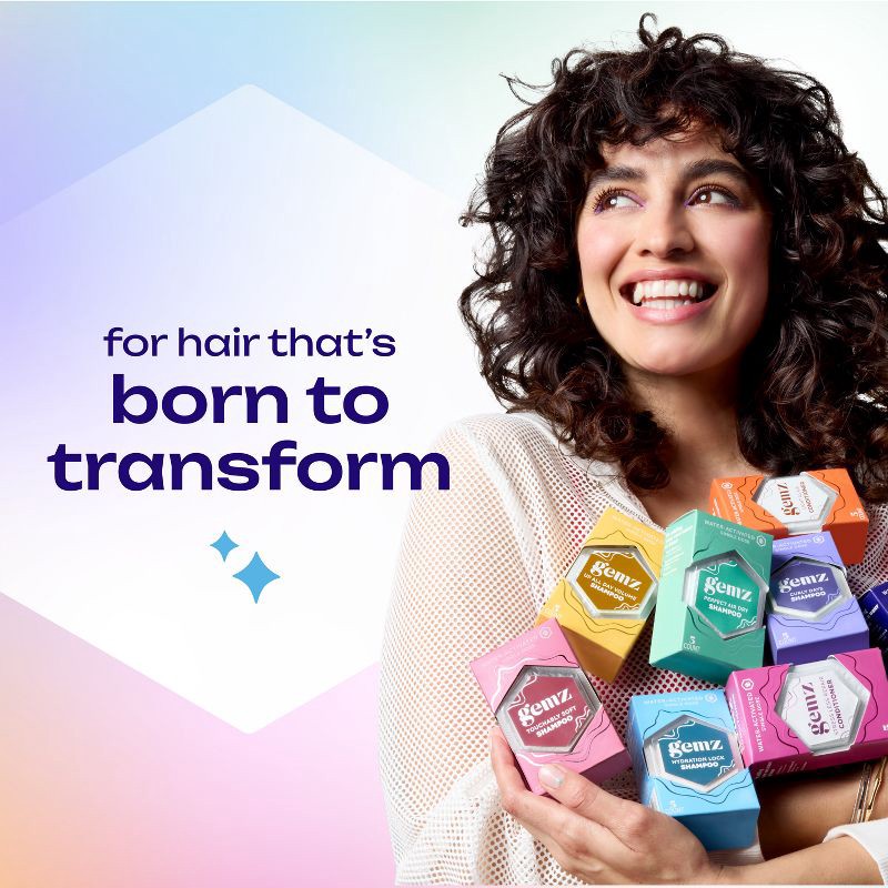slide 9 of 10, gemz Moisturizing Shampoo, Hydration Lock, Color Safe - 5ct/0.3oz, 5 ct; 0.3 oz