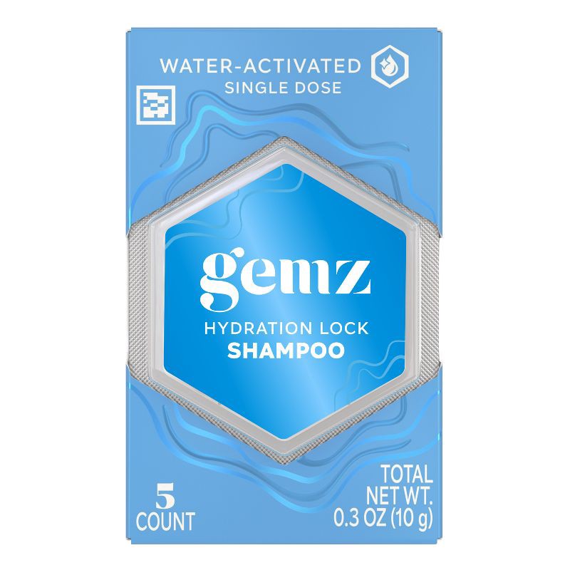 slide 10 of 10, gemz Moisturizing Shampoo, Hydration Lock, Color Safe - 5ct/0.3oz, 5 ct; 0.3 oz