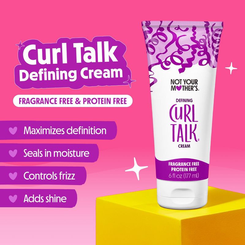 slide 3 of 8, Not Your Mother's Curl Talk Fragrance Free Defining Cream Curl Enhancer - 6 fl oz, 6 fl oz