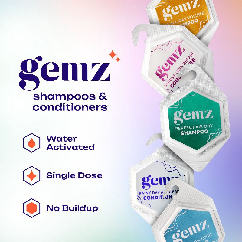 slide 3 of 10, gemz Nourishing Conditioner, Light As Air, Color Safe - 5ct/0.2oz, 5 ct, 0.2 oz