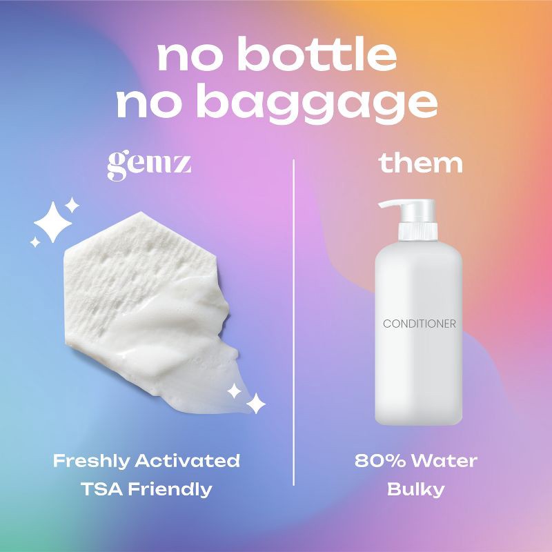 slide 5 of 10, gemz Nourishing Conditioner, Light As Air, Color Safe - 5ct/0.2oz, 5 ct, 0.2 oz