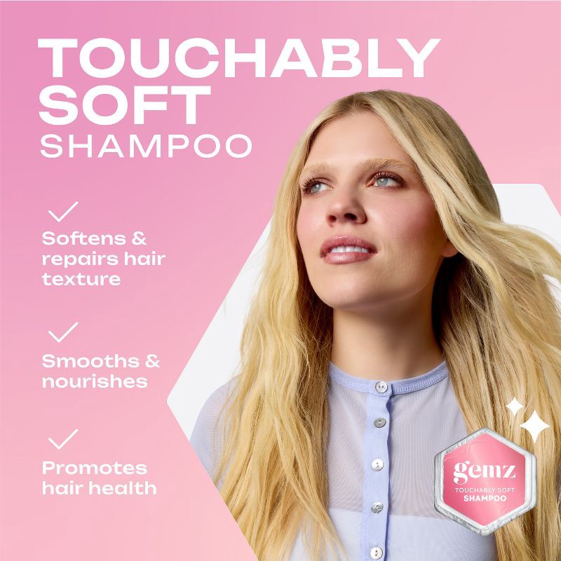 slide 2 of 10, gemz Smoothing Shampoo, Touchably Soft, Color Safe - 5ct/0.3oz, 5 ct; 0.3 oz