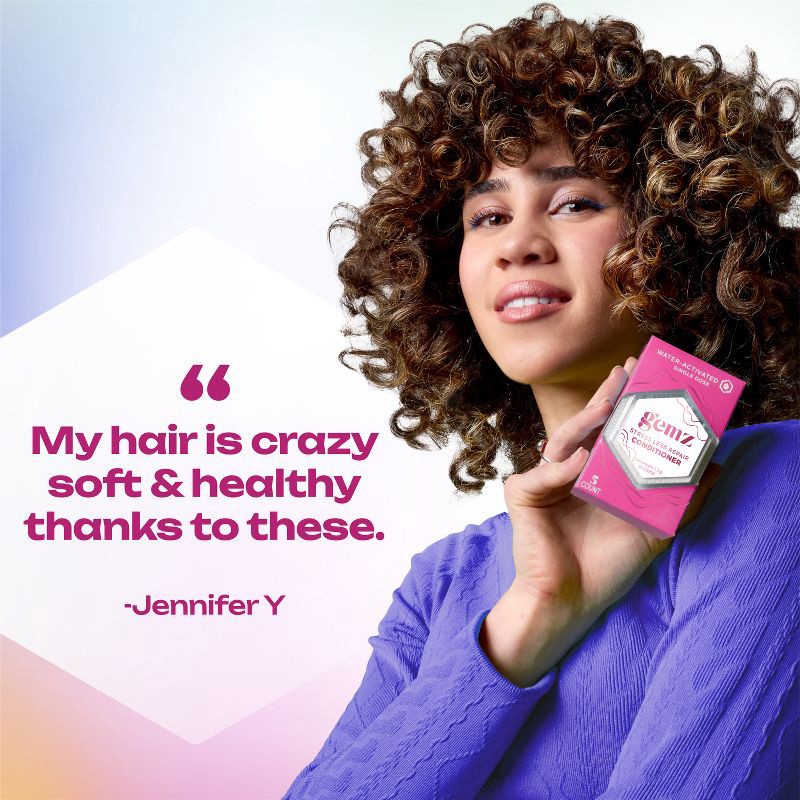 slide 6 of 10, gemz Strengthening Conditioner, Stress Less Repair, Color Safe - 5ct/0.2oz, 5 ct, 0.2 oz
