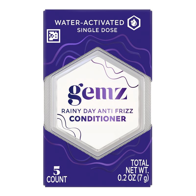 slide 10 of 10, gemz Anti-Frizz Conditioner, Rainy Day, Color Safe - 5ct/0.2oz, 5 ct, 0.2 oz