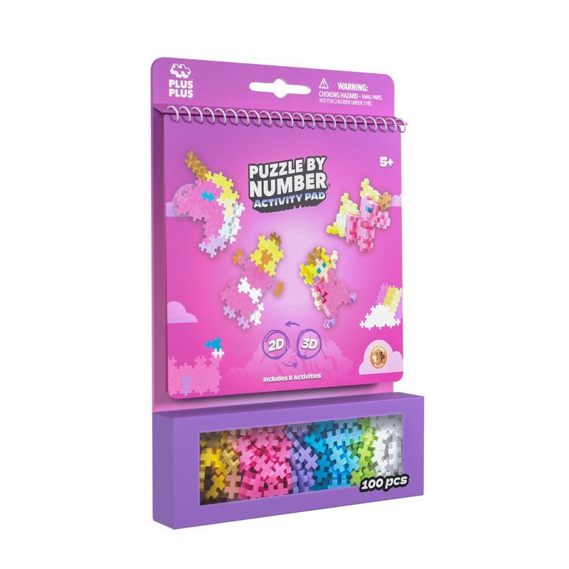 slide 3 of 5, Plus-Plus Puzzle by Number Activity Pad - Fairytale: Educational Toy for Fine Motor Skills, Polyethylene Set, 1 ct