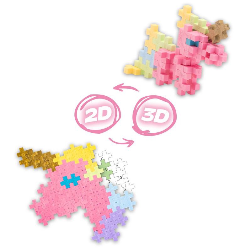 slide 5 of 5, Plus-Plus Puzzle by Number Activity Pad - Fairytale: Educational Toy for Fine Motor Skills, Polyethylene Set, 1 ct