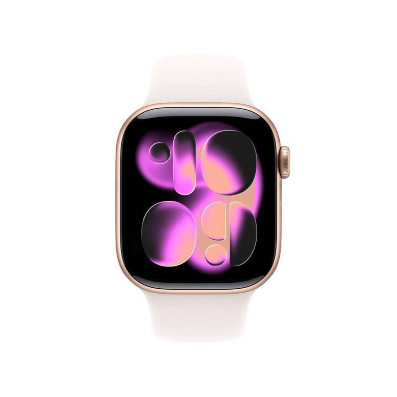slide 2 of 10, Apple Watch Series 11 GPS + Cellular 42mm Rose Gold Aluminum Case with Light Blush Sport Band - S/M, 1 ct