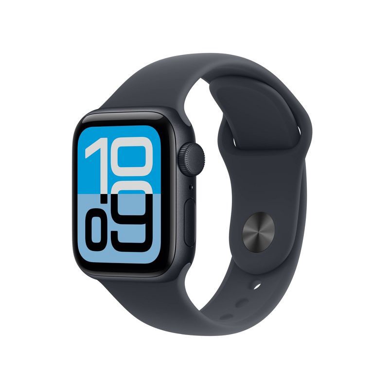 slide 1 of 10, Apple Watch SE 3 GPS 40mm Midnight Aluminum Case with Midnight Sport Band - S/M, 1 ct