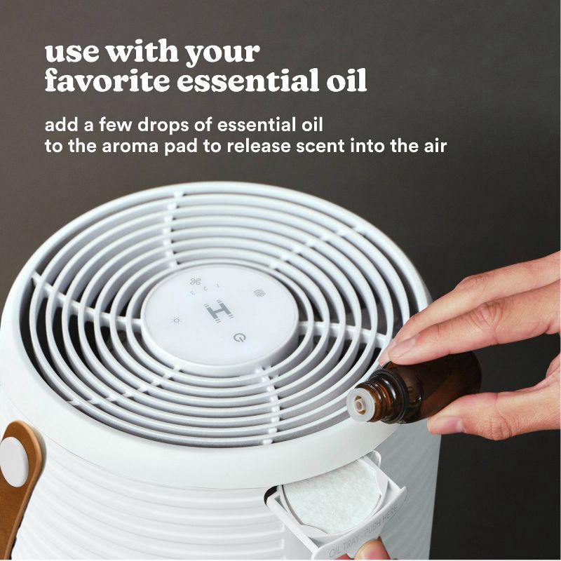 slide 7 of 9, HoMedics True Hepa Air Purifier for Small Rooms with Aromatherapy White, 1 ct