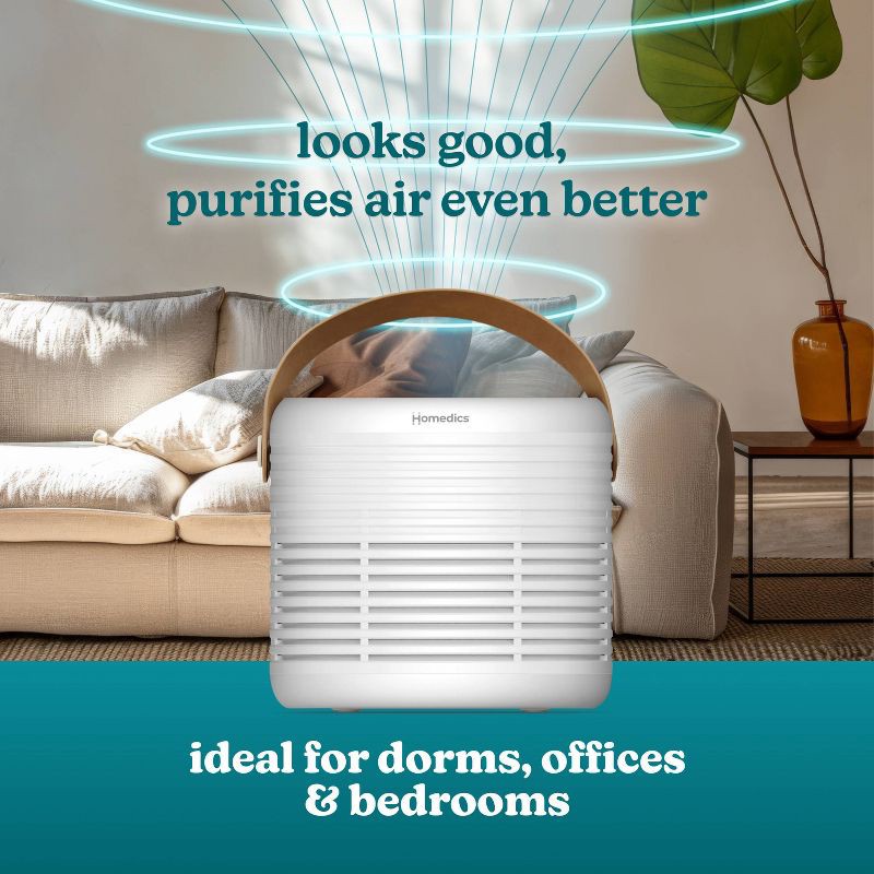 slide 8 of 9, HoMedics True Hepa Air Purifier for Small Rooms with Aromatherapy White, 1 ct